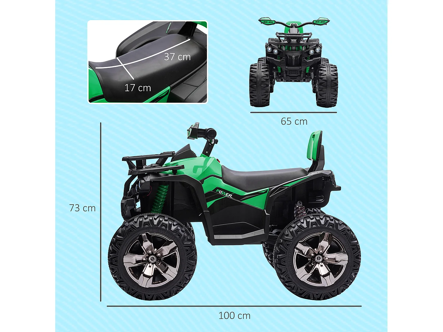 Quad elettrico per bambini 3-5 anni e batteria ricaricabile 12v