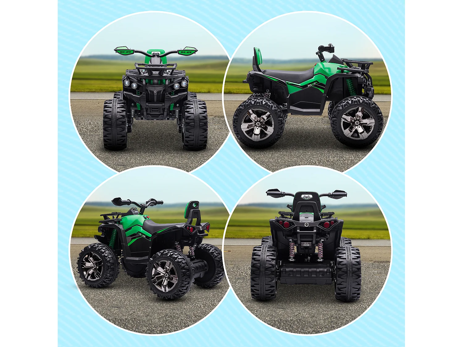 Quad elettrico per bambini 3-5 anni e batteria ricaricabile 12v