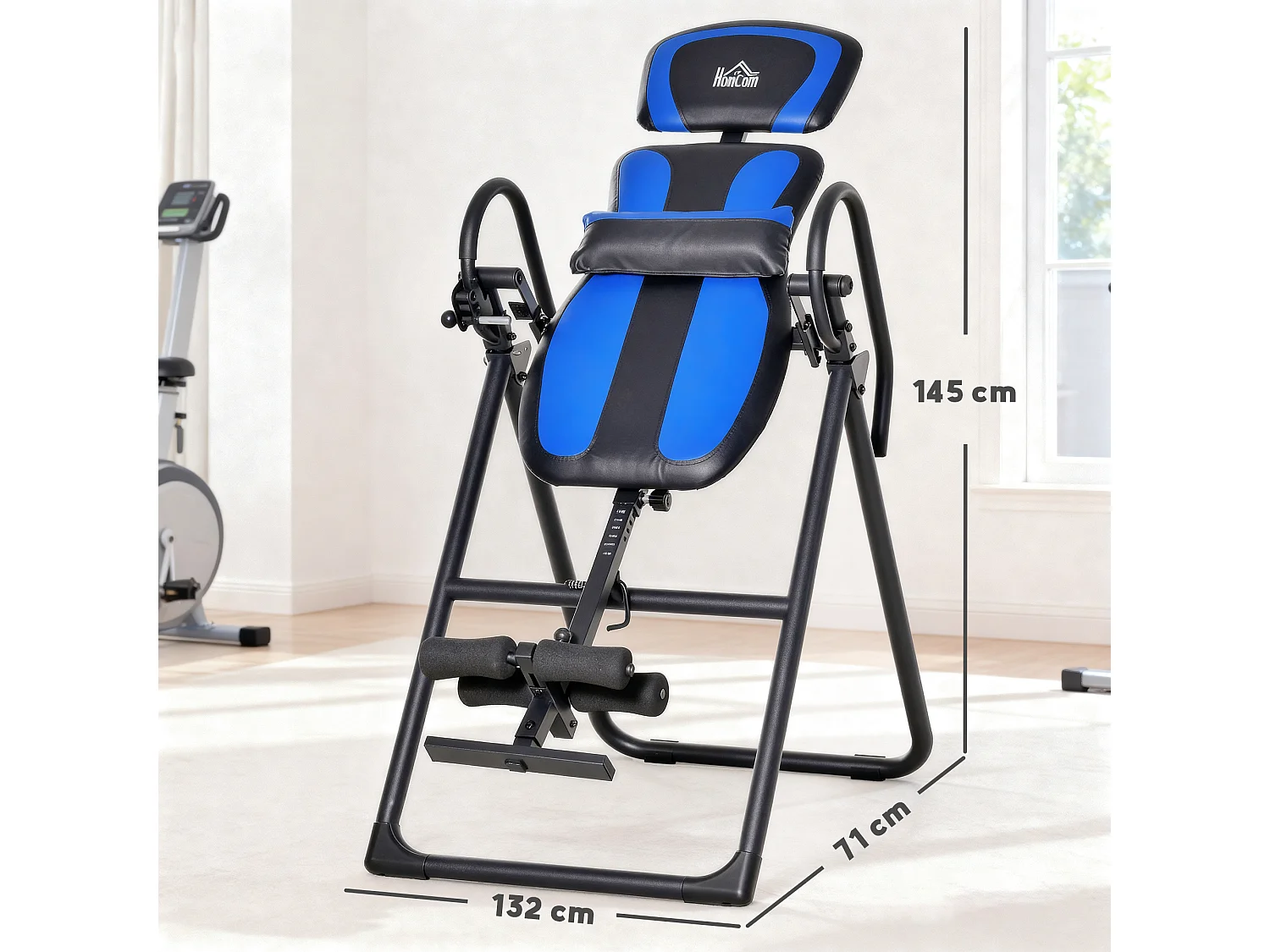 Panca per inversione gravitazionale regolabile e pieghevole nero