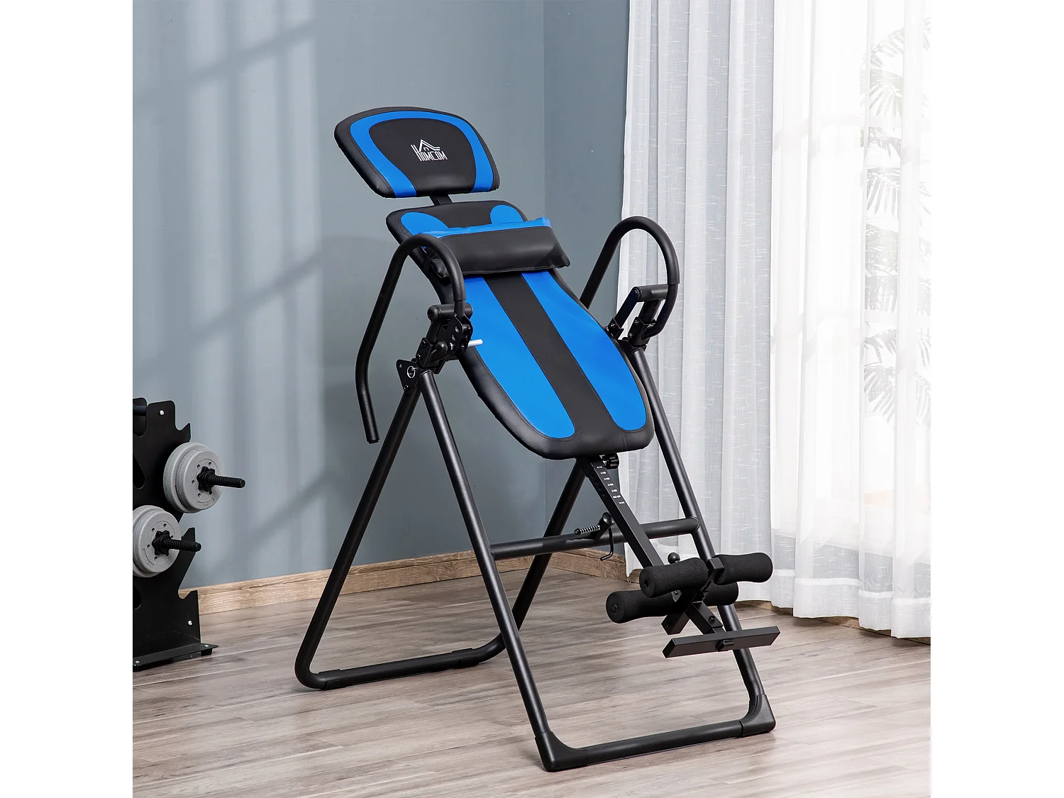 Panca per inversione gravitazionale regolabile e pieghevole nero