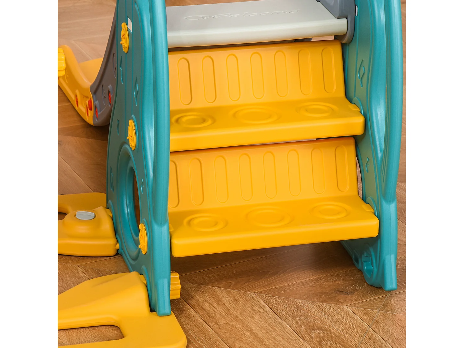 Scivolo per bambini altalena canestro multicolore 152x149x107cm