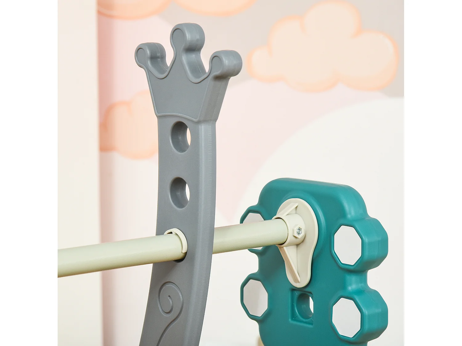 Scivolo per bambini altalena canestro multicolore 152x149x107cm