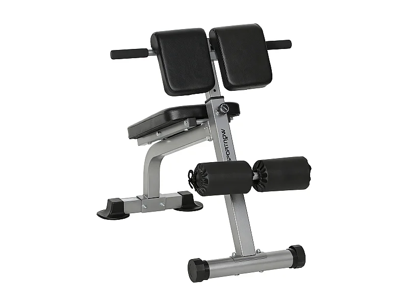 Panca romana regolabile e pieghevole capacità 150kg argento