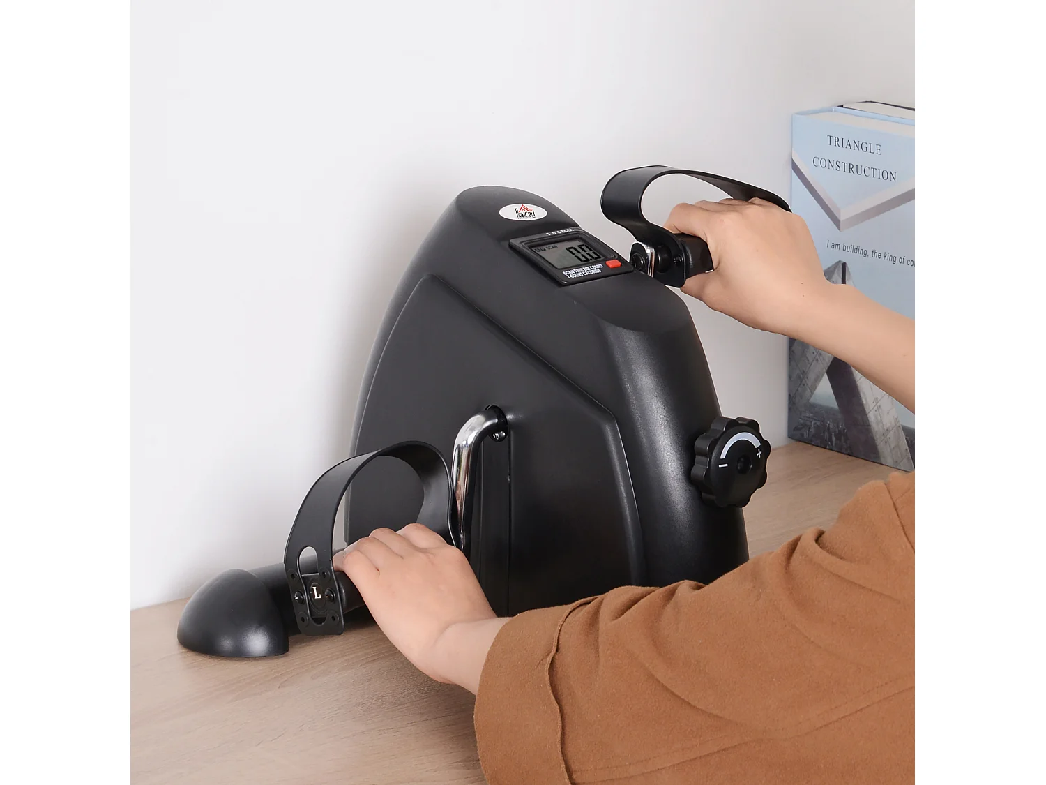 Mini Cyclette Portatile per l'Allenamento di Gambe per Braccia con Display LCD