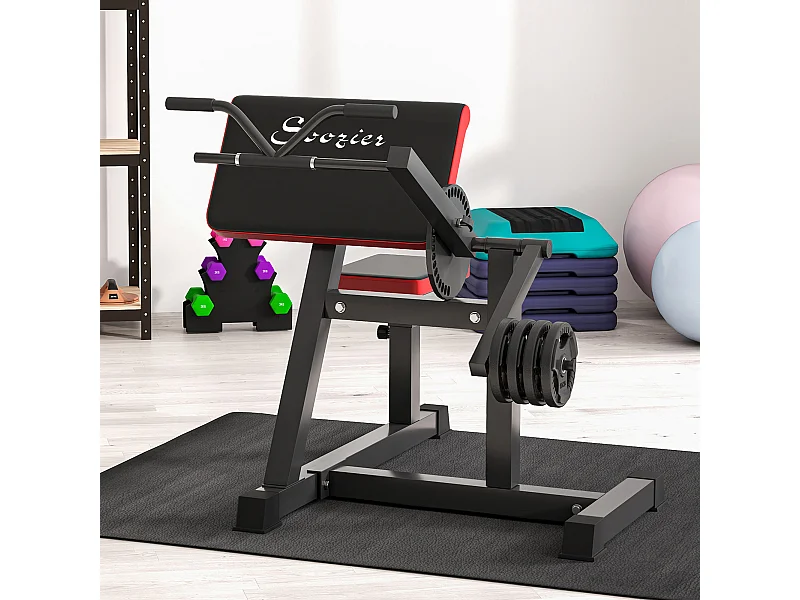 Panca per curl bicipiti regolabile con supporto per pesi nero