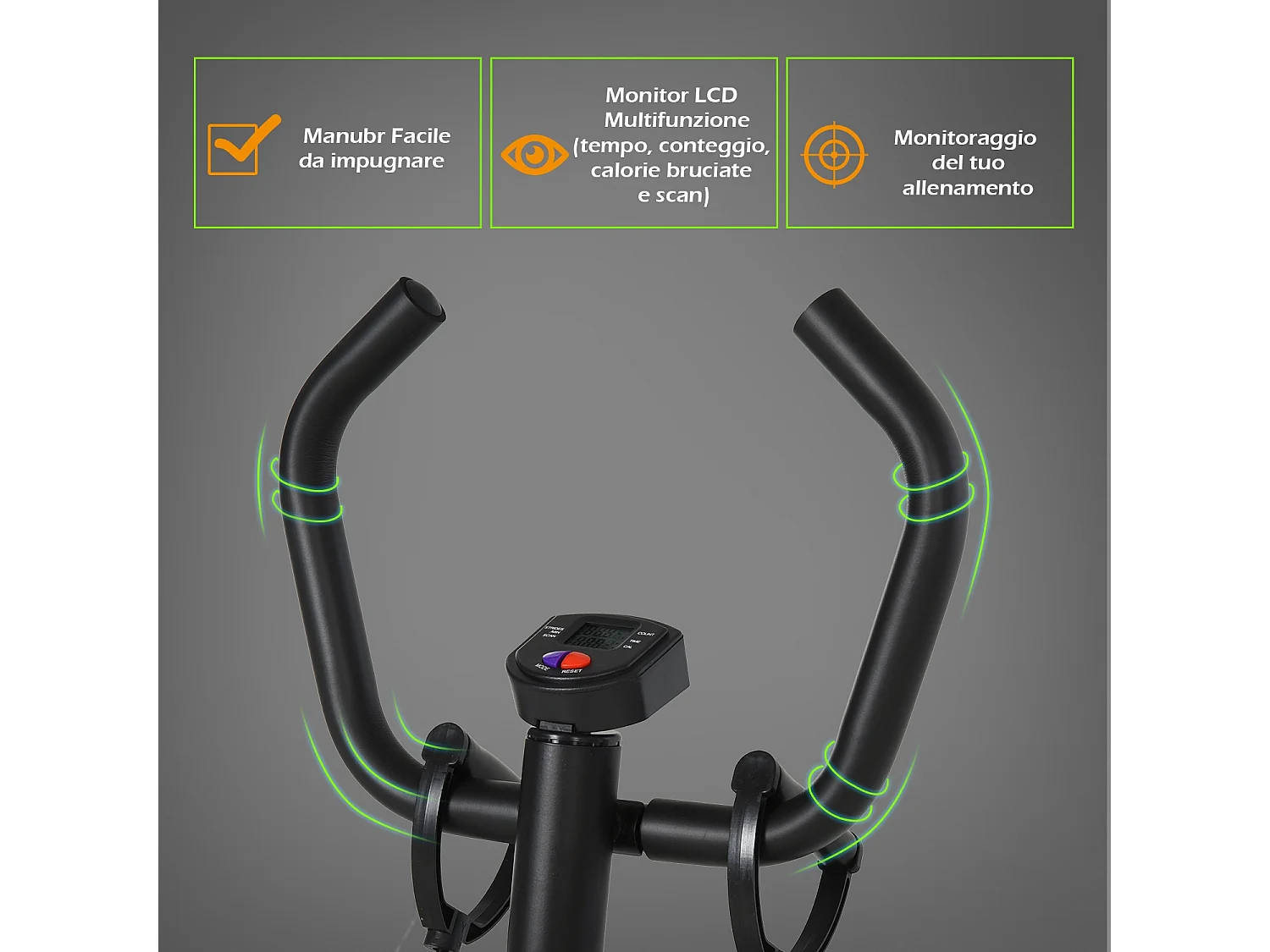Stepper Professionale con Manubrio e Corde in Acciaio per Allenamento a Casa