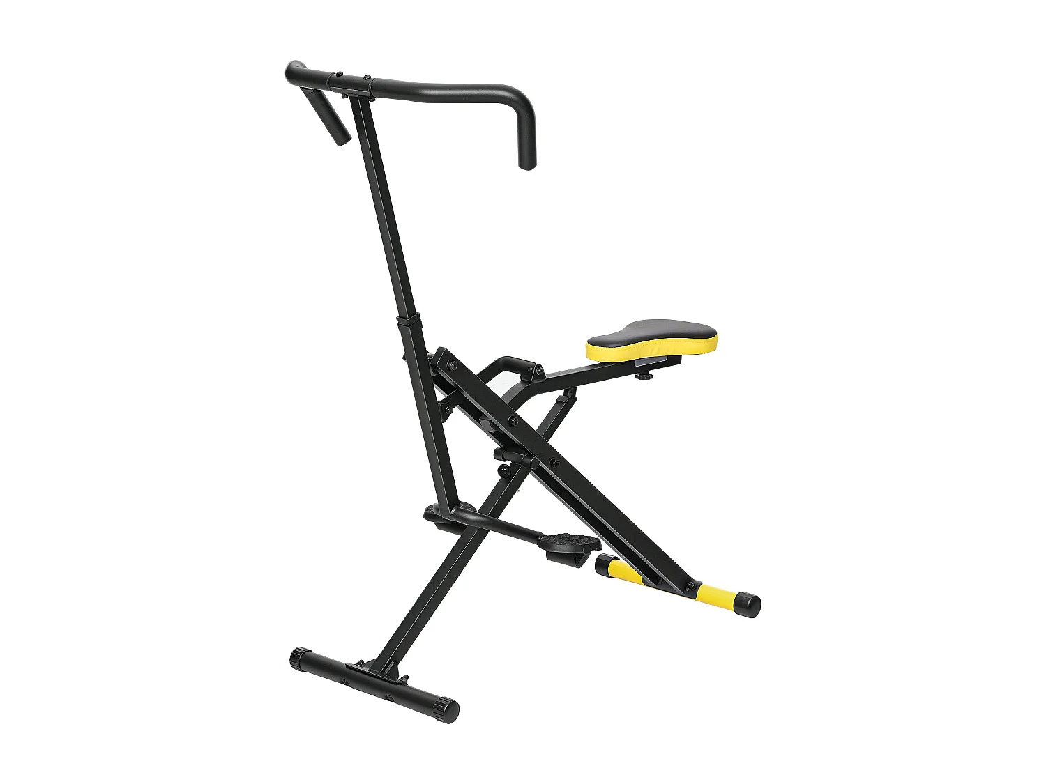 Macchina total crunch pieghevole in pp e acciaio 57x105x115 cm giallo