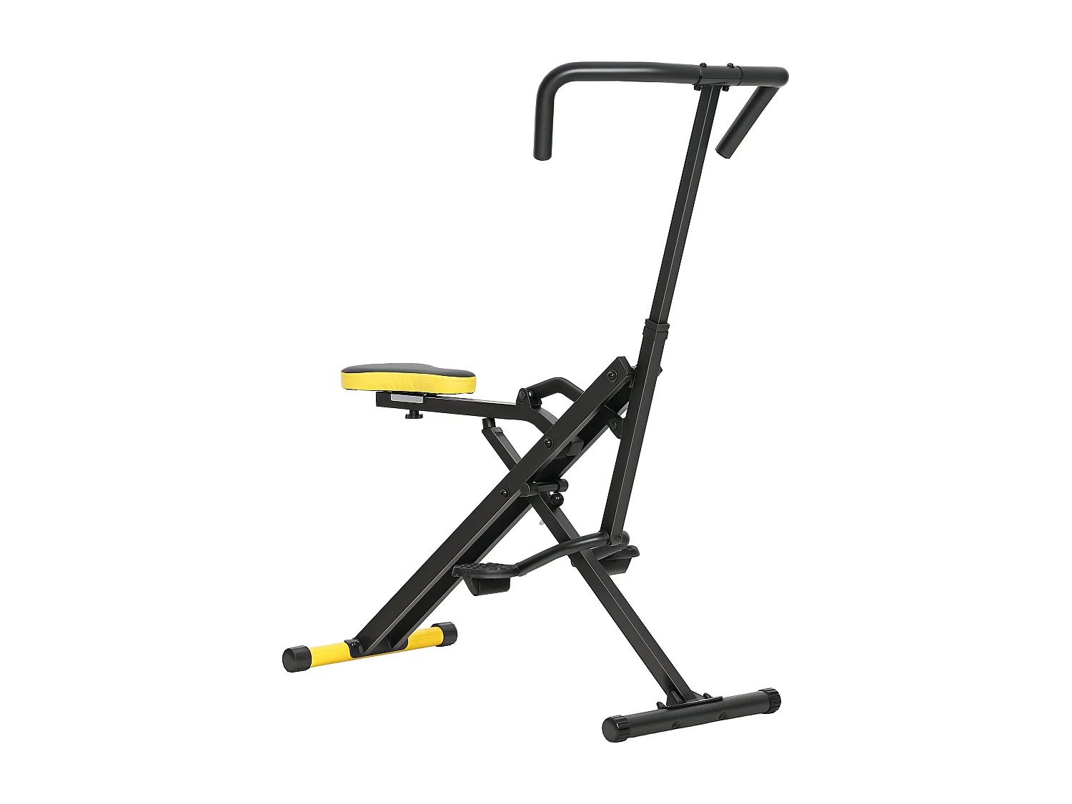 Macchina total crunch pieghevole in pp e acciaio 57x105x115 cm giallo