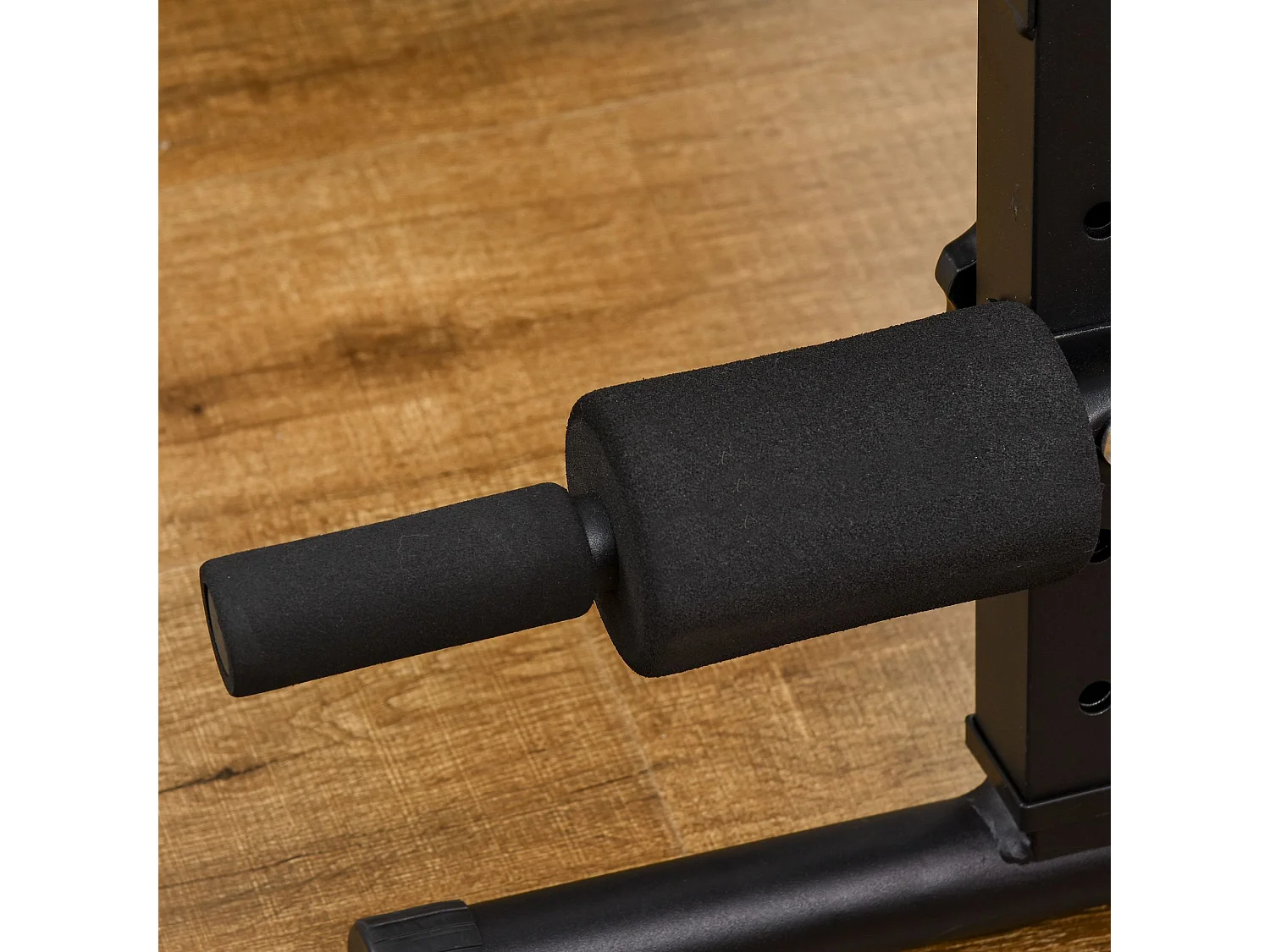 Panca per addominali pieghevole e regolabile imbottita nero e rosso