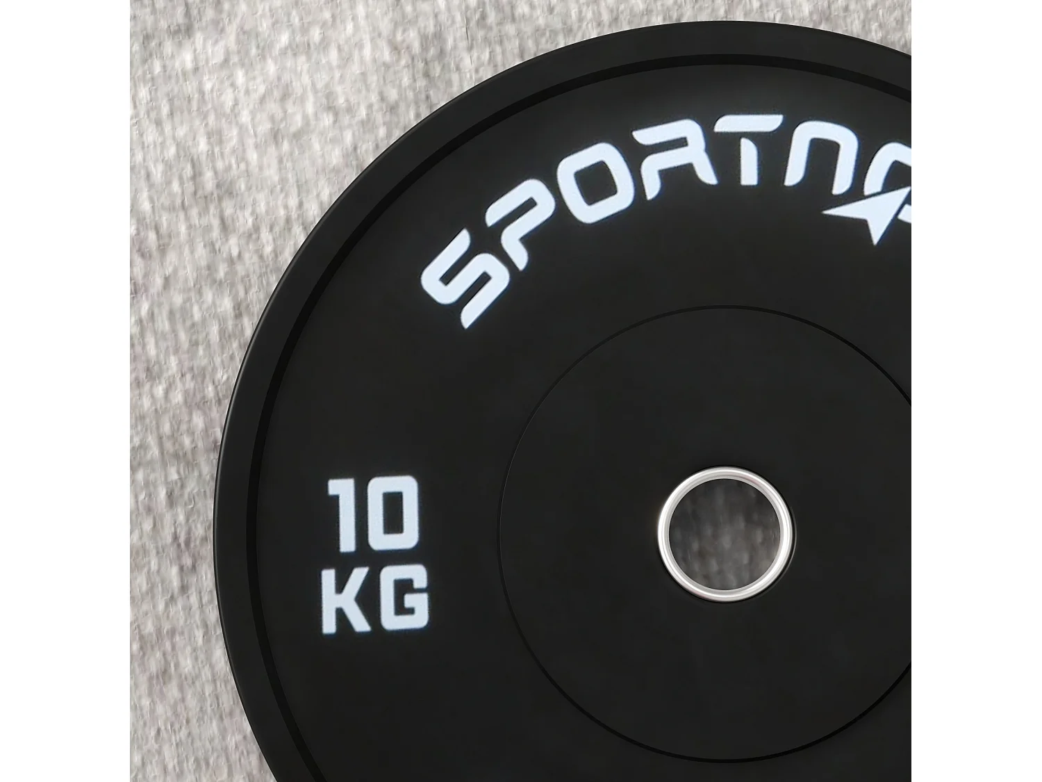 Set di 2 dischi pesi da 10kg da per bilanciere e manubri in gomma nero