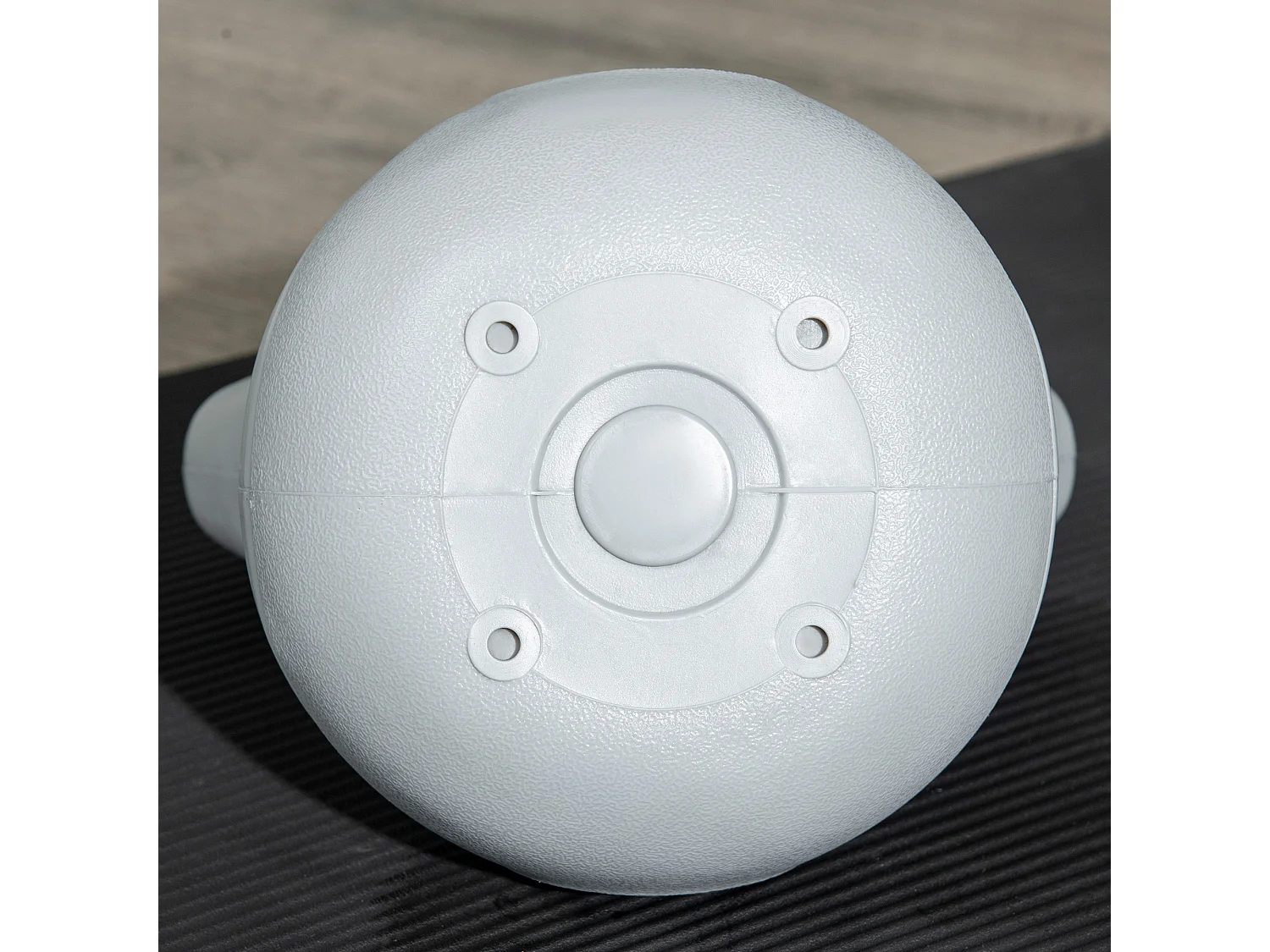 Kettlebell 12kg in pu e sabbia con base piatta e impugnatura
