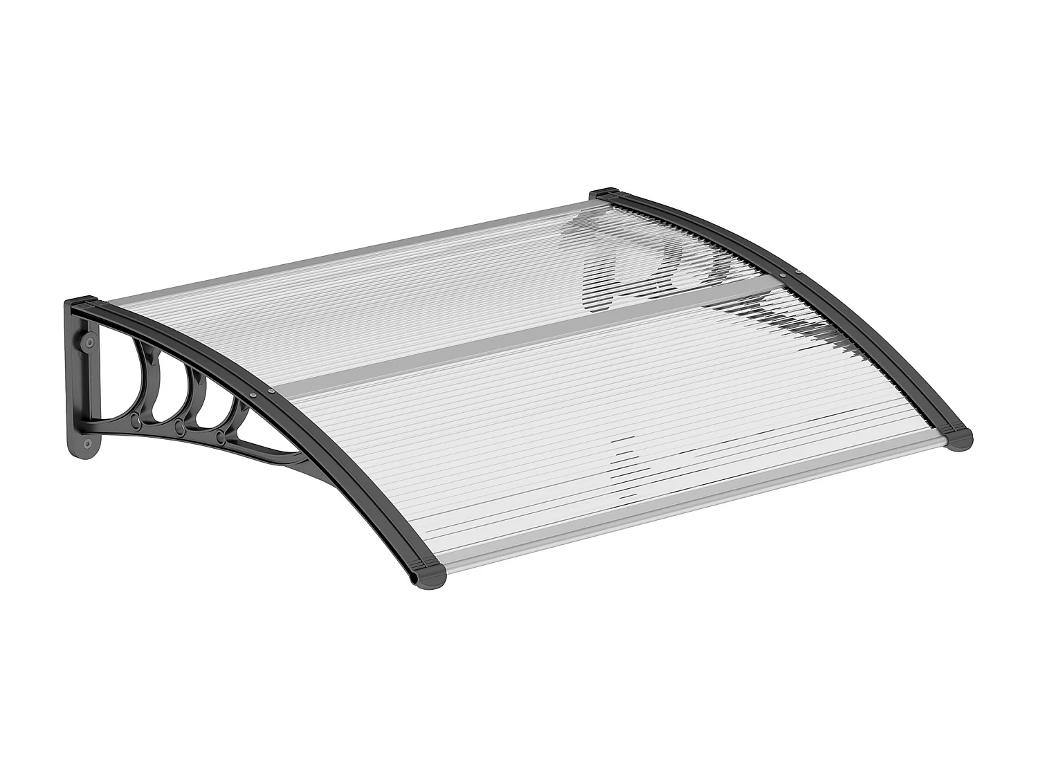 Pensilina esterni impermeabile anti-uv in pc 75x100x23 cm trasparente