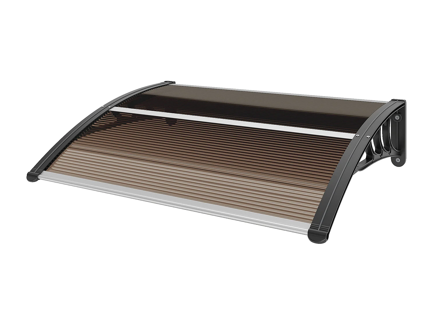 Pensilina da esterni impermeabile anti-uv in pc 75x100x23 cm marrone