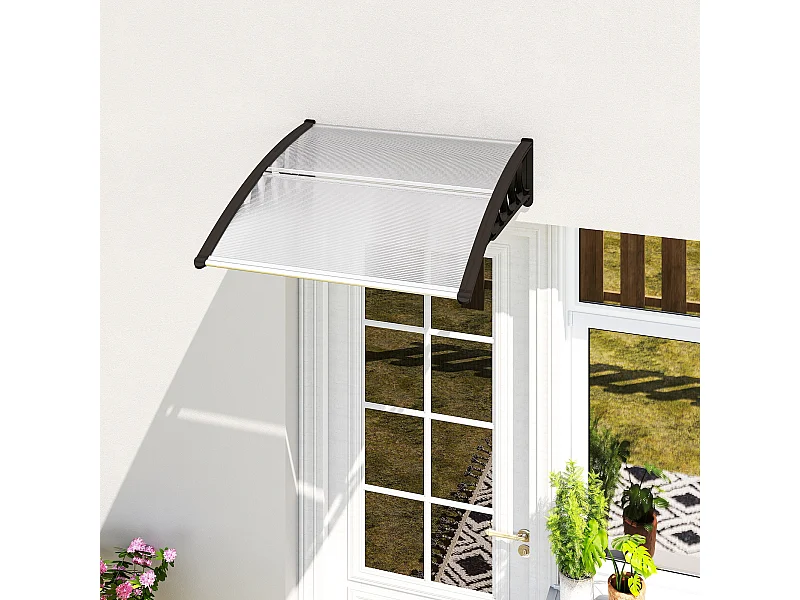 Pensilina da esterno in policarbonato 103x96.5x27cm trasparente