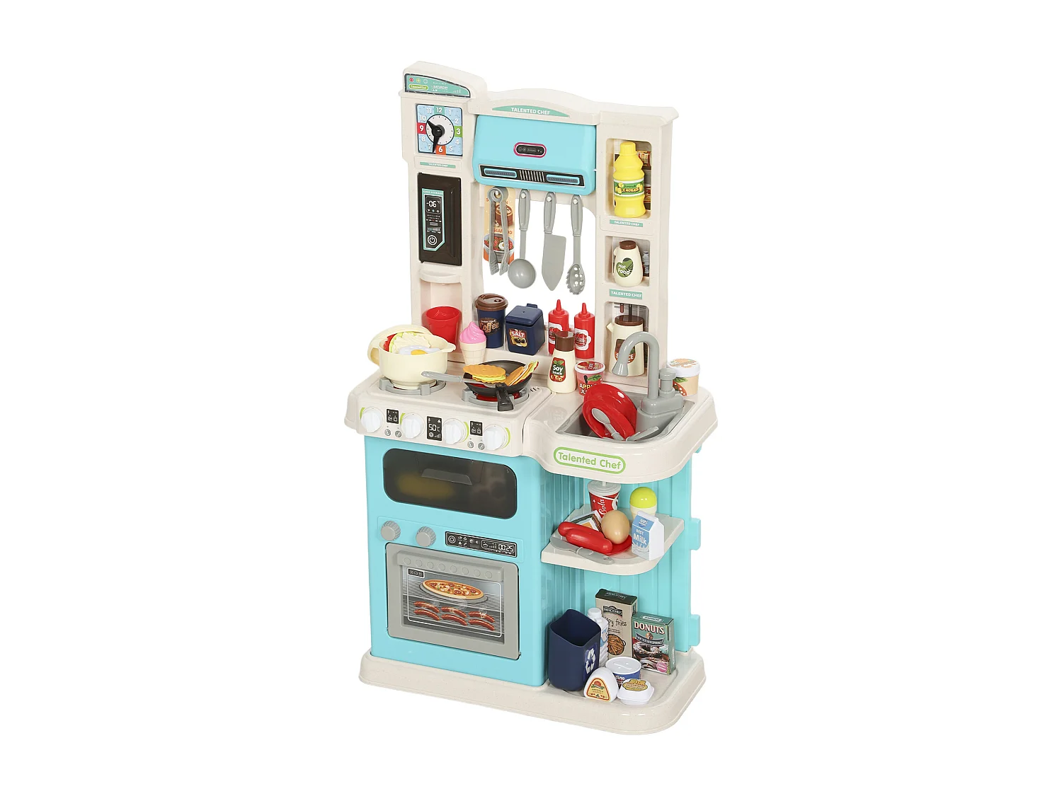 Cucina giocattolo per bambini 3-6 anni con 92 accessori verde