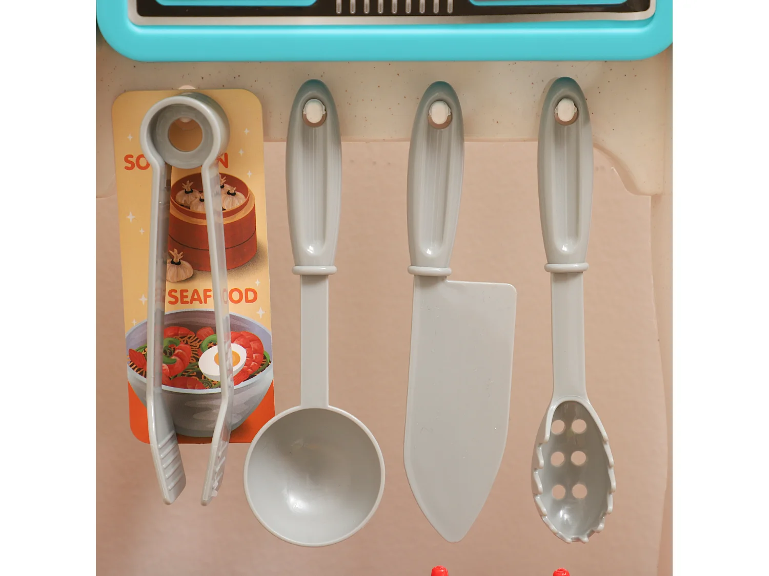 Cucina giocattolo per bambini 3-6 anni con 92 accessori verde