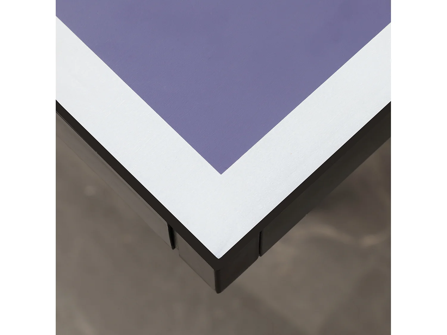 Tavolo da ping pong pieghevole in legno e acciaio blu e viola