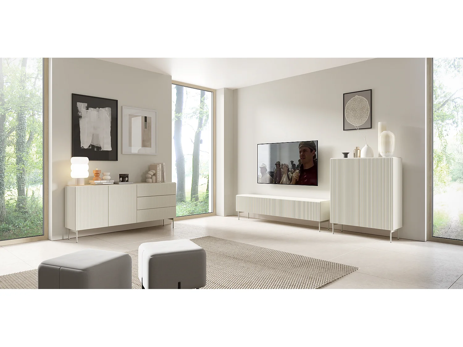 Commode, cachemire, 98,6 x 123 x 39,8 cm