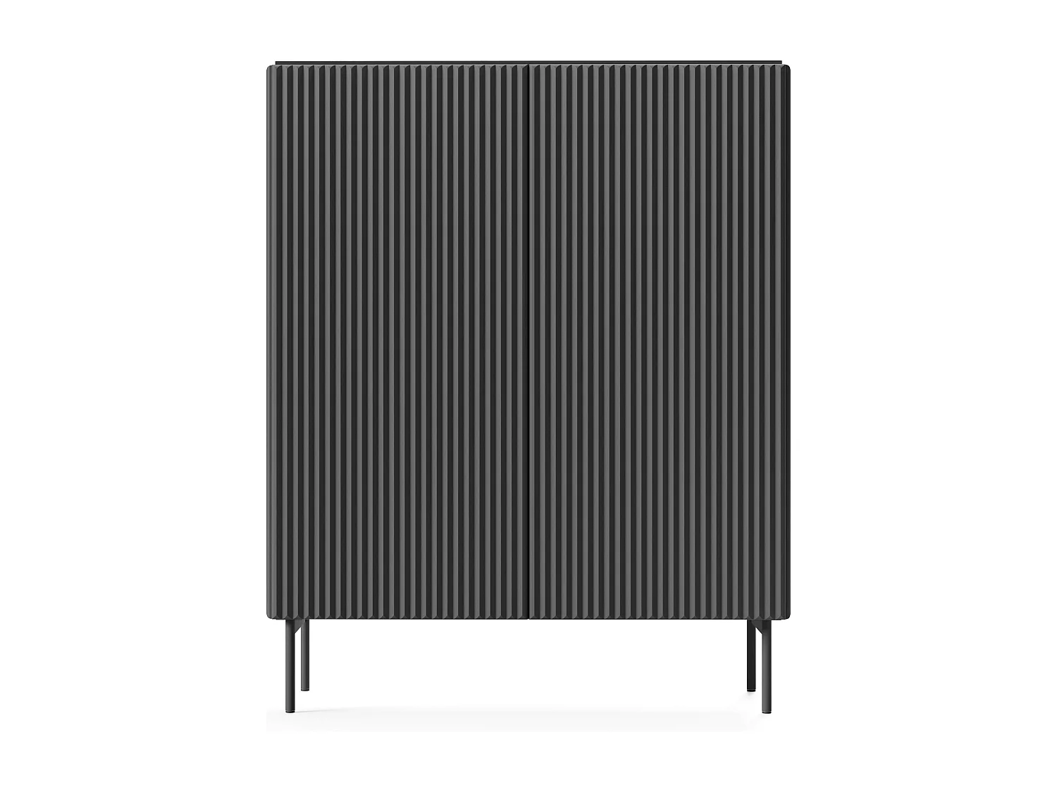Ladekast, zwart, 98,6 x 123 x 39,8 cm