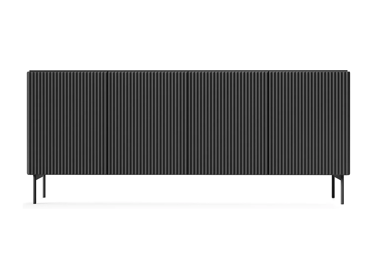 Commode, noir, 195,2 x 81,2 x 39,8 cm