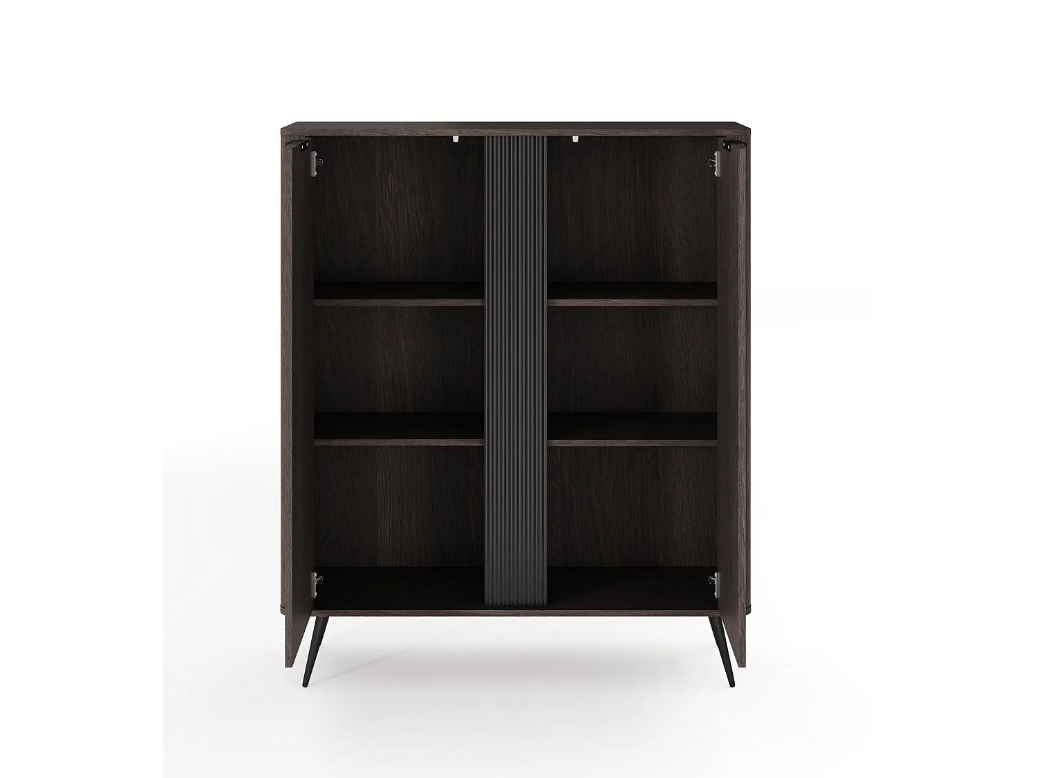 Commode, chêne Dunin combiné avec du noir, 113,2 x 134 x 38 cm