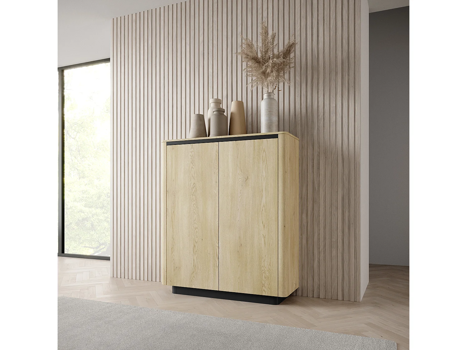 Commode en chêne Cremona, 113,2 x 133,1 x 38,1 cm