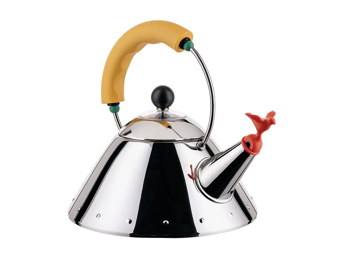 9093/1, Bollitore in acciaio con fischietto rosso, Alessi