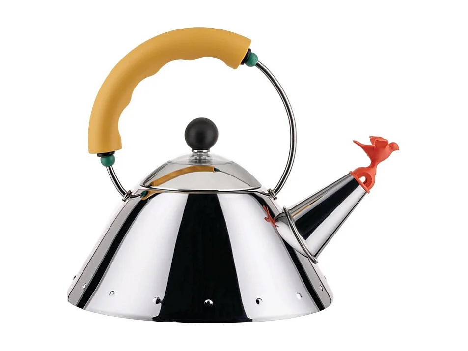 9093/1, Bollitore in acciaio con fischietto rosso, Alessi