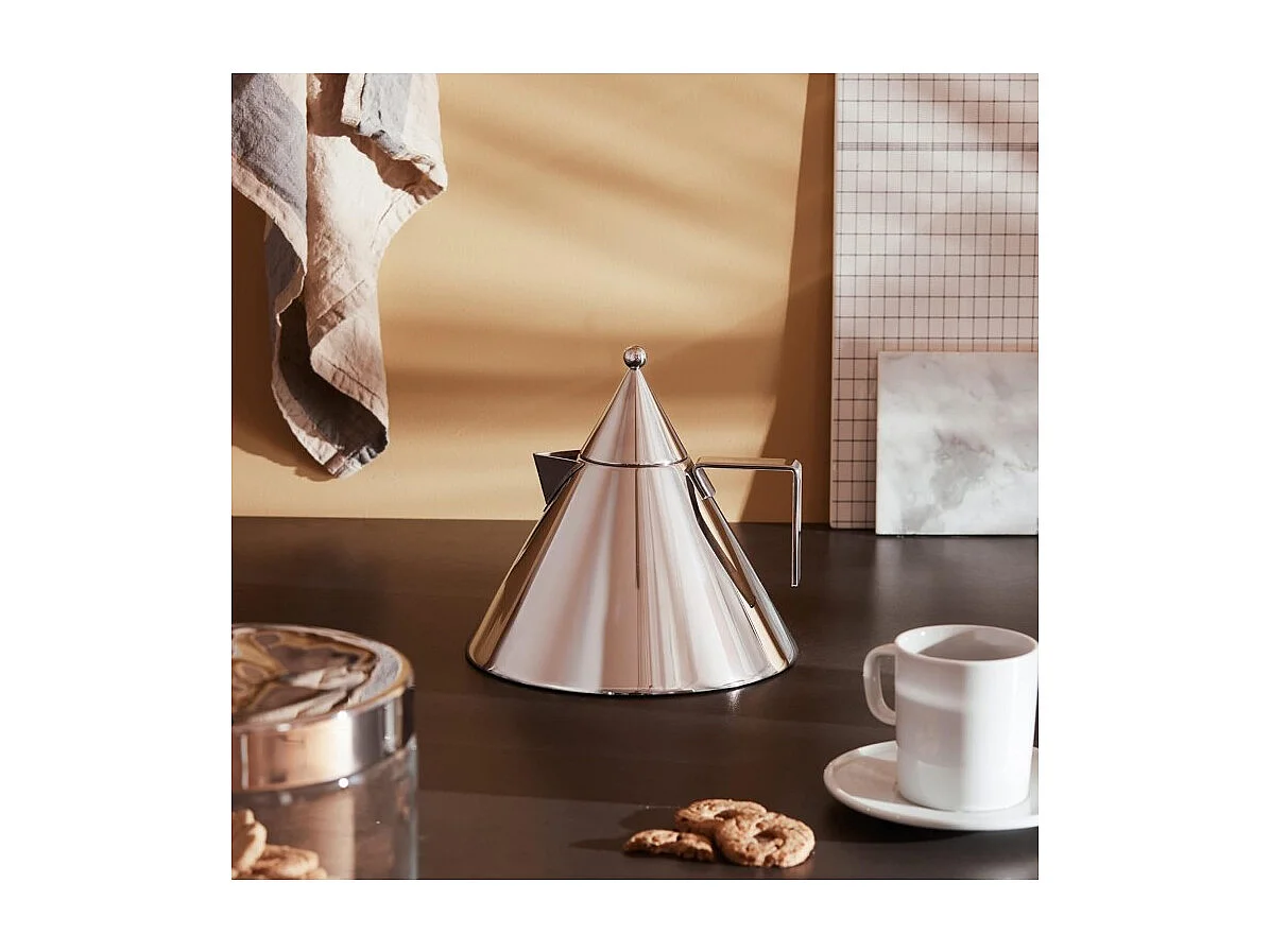 IL CONICO, Bollitore in acciaio cromato, Alessi