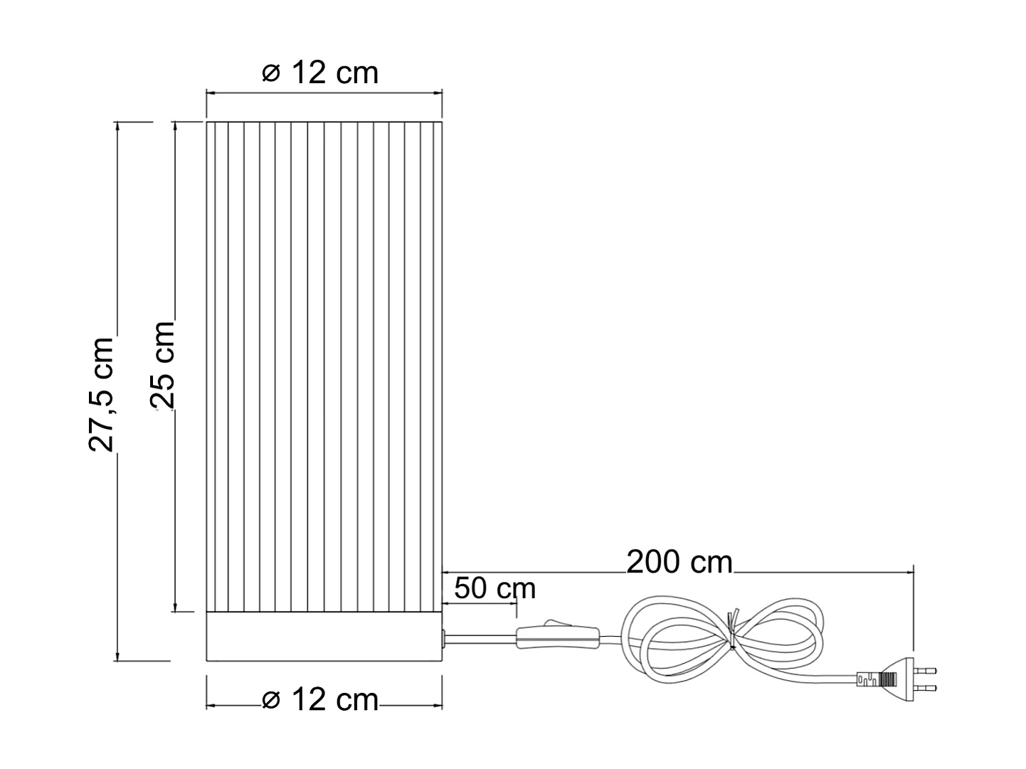 Lampe à poser tendance et cylindrique verre fumé - Liantha