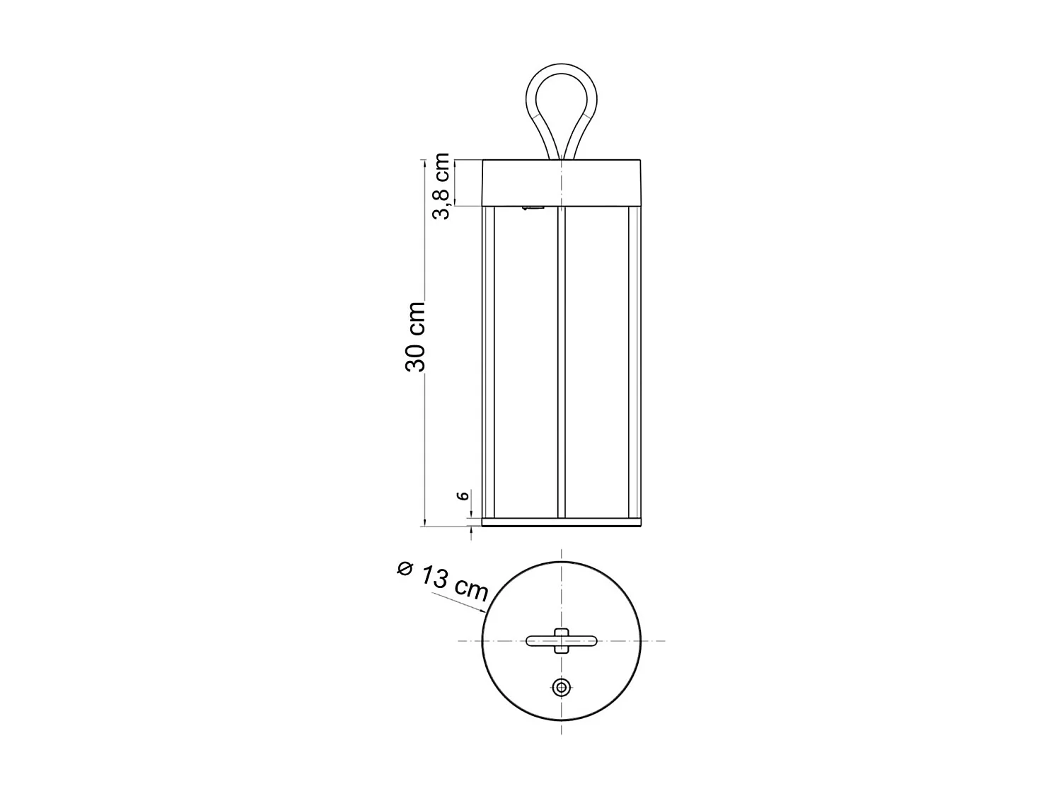 Petite lanterne blanche à poser LED dimmable pour extérieur - Astréa