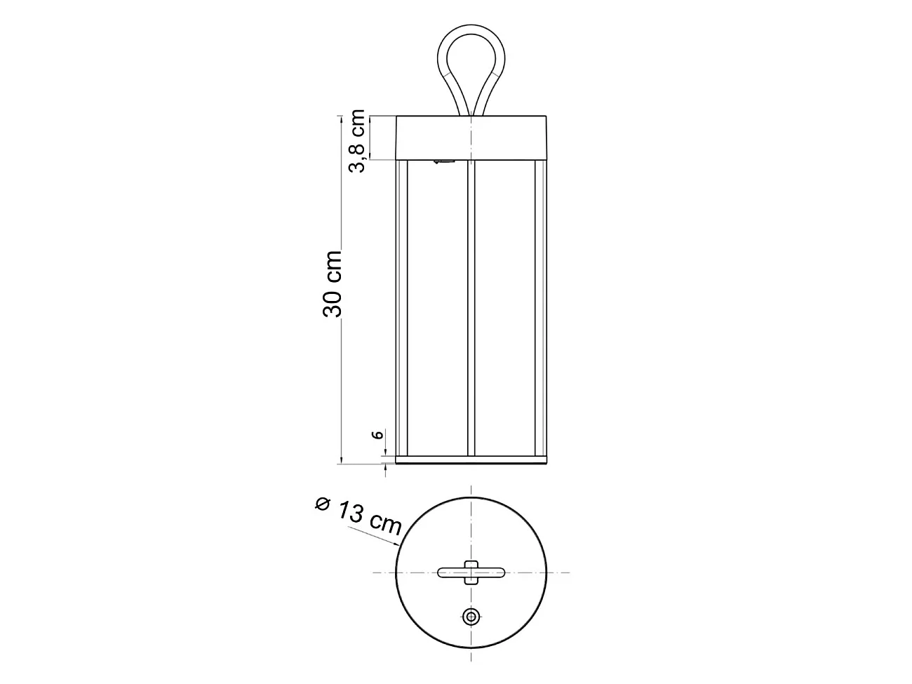 Petite lanterne blanche à poser LED dimmable pour extérieur - Astréa
