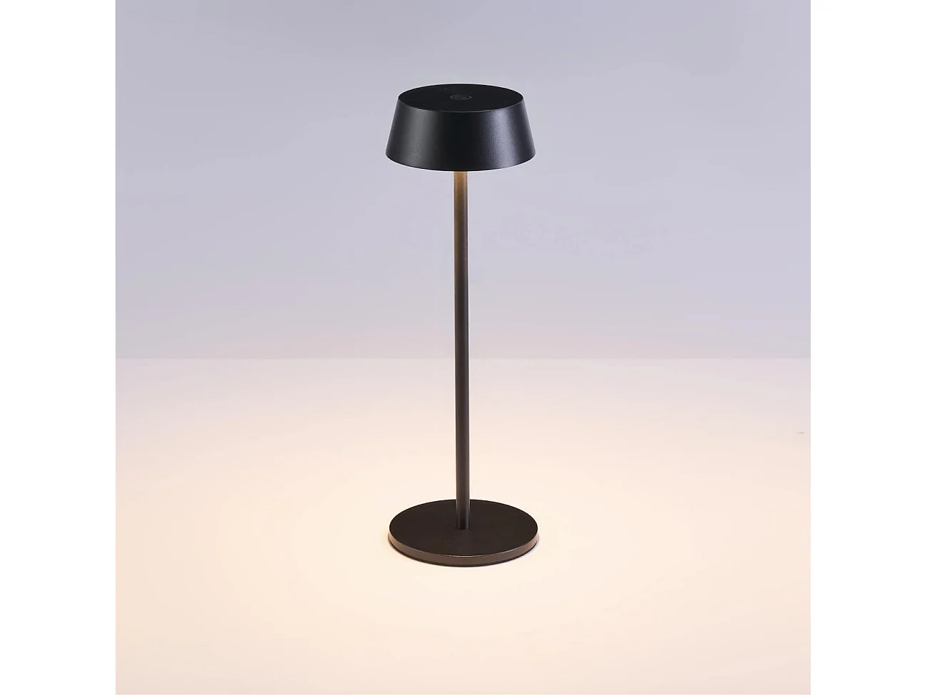 Lampe de table noire LED sans fil à batterie rechargeable IP54 - Vanyel