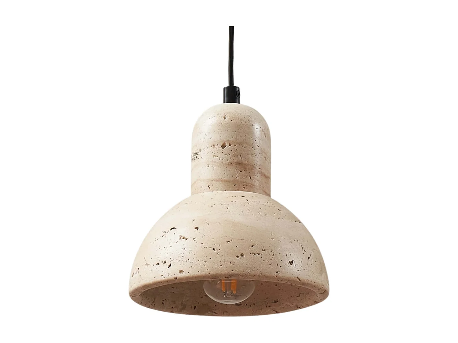 Suspension moderne finition beige effet pierre naturelle - Lioren