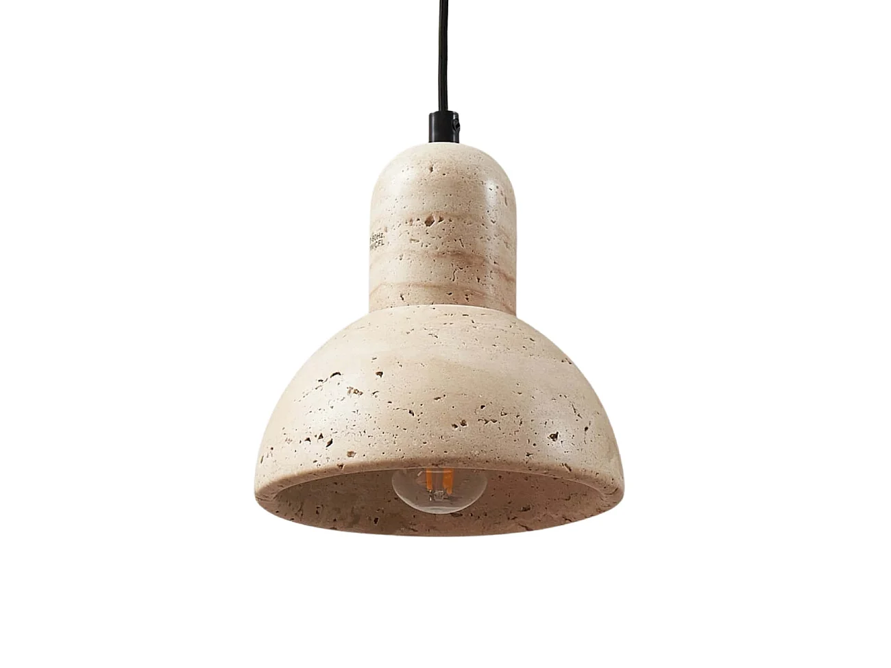 Suspension moderne finition beige effet pierre naturelle - Lioren