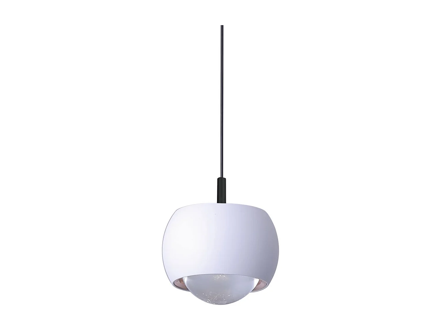 Petite suspension minimaliste blanche dimmable câble ajustable  - Finn