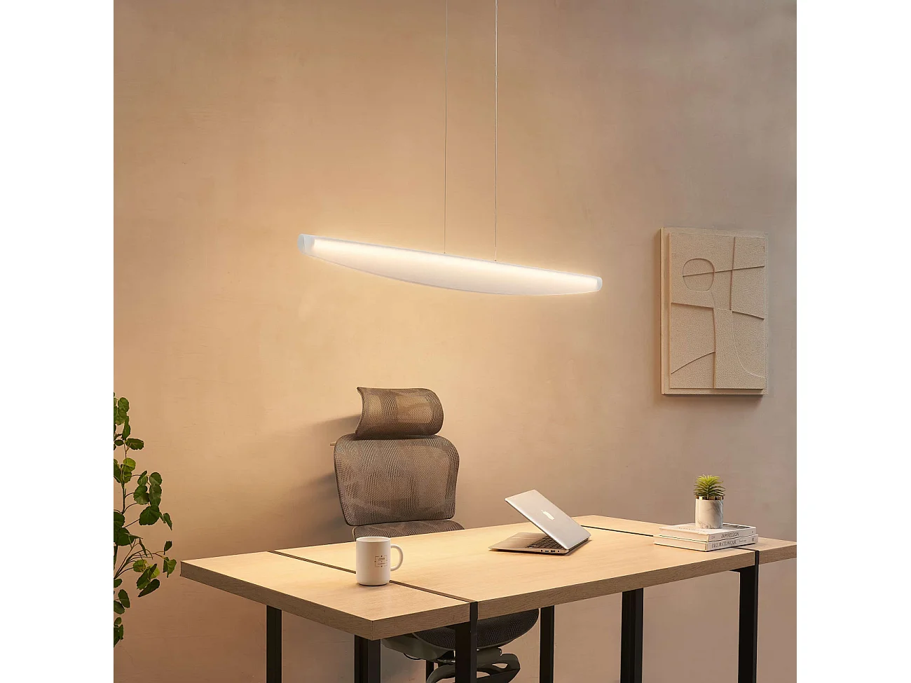 Grande suspension galbée à LED dimmable - Auren