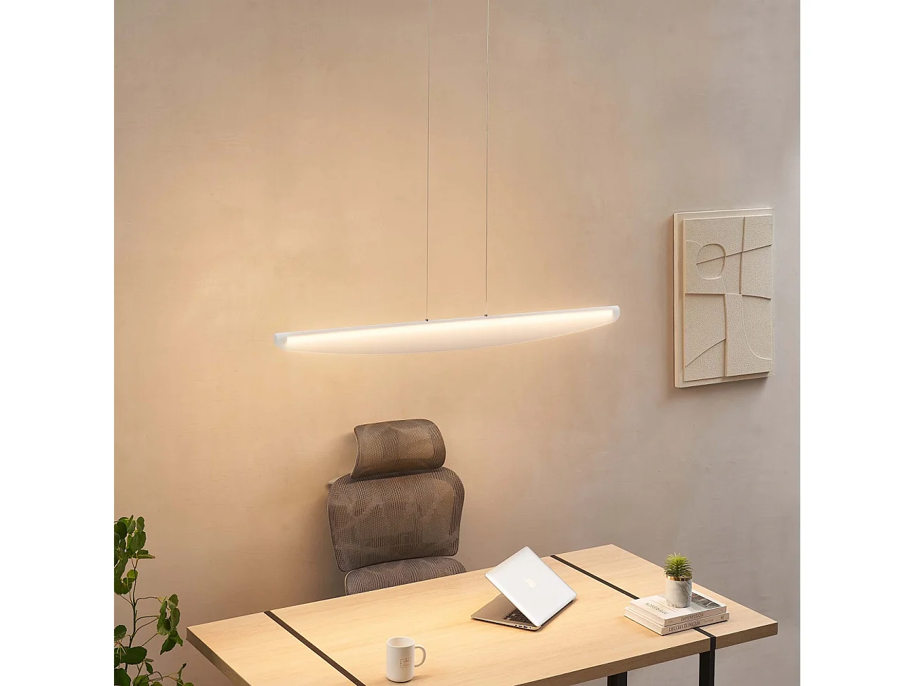 Grande suspension galbée à LED dimmable - Auren