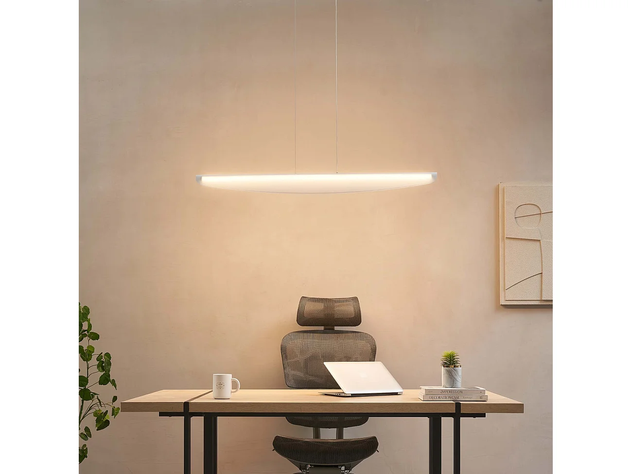 Grande suspension galbée à LED dimmable - Auren