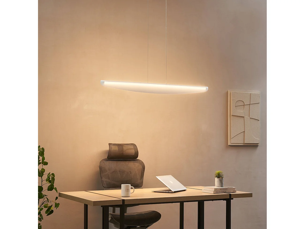 Grande suspension galbée à LED dimmable - Auren