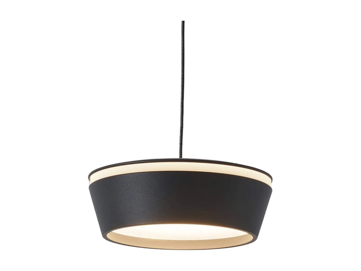 Petite suspension noire minimaliste LED intégrée dimmable - Mavel
