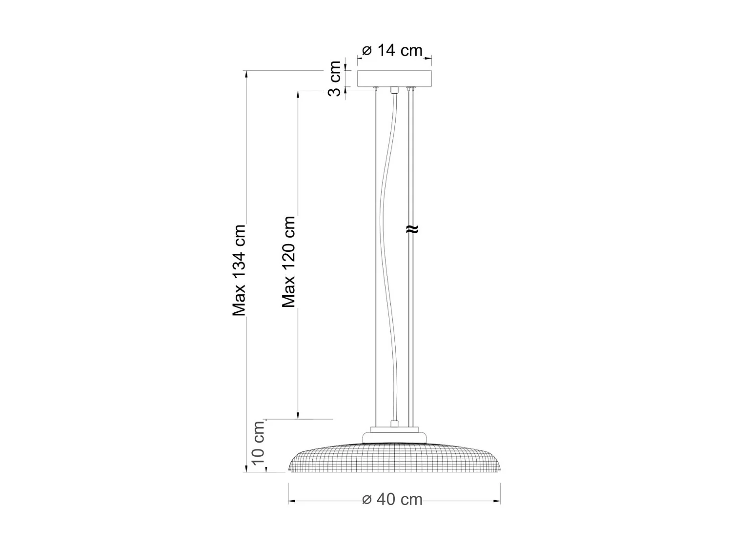 Suspension LED moderne verre texturé ambré et base noire  - Ossara