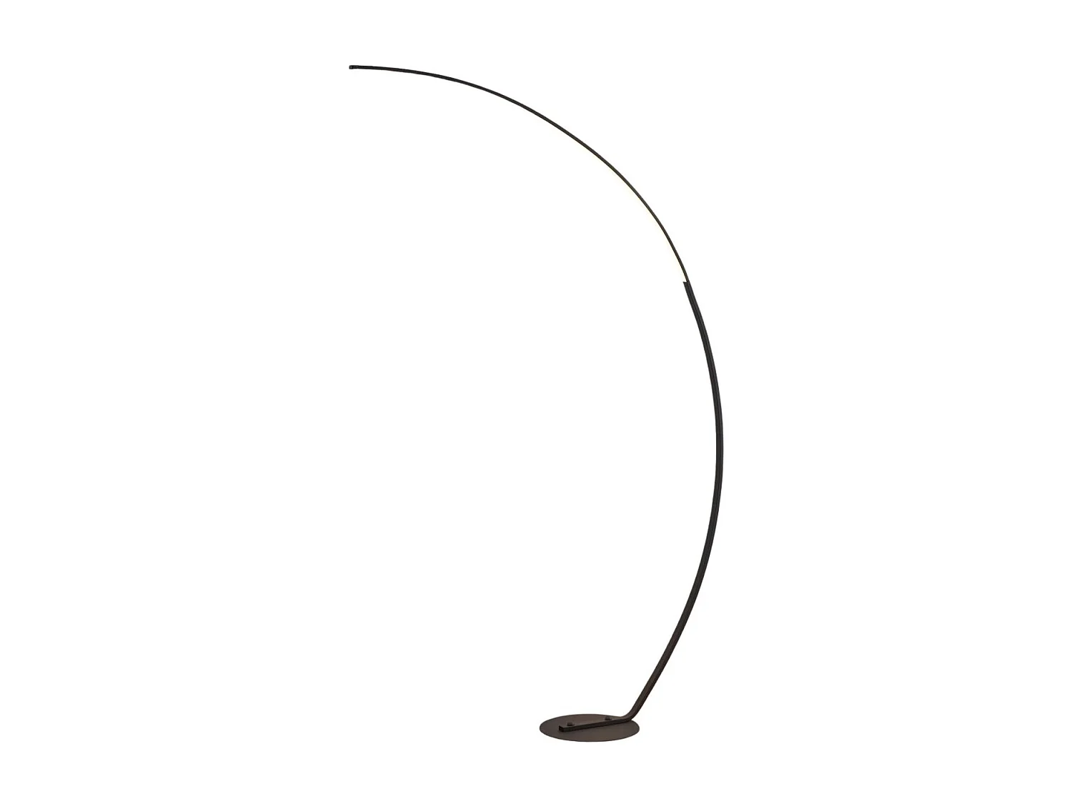 Grand lampadaire courbé LED dimmable noir 184 cm - Thalia