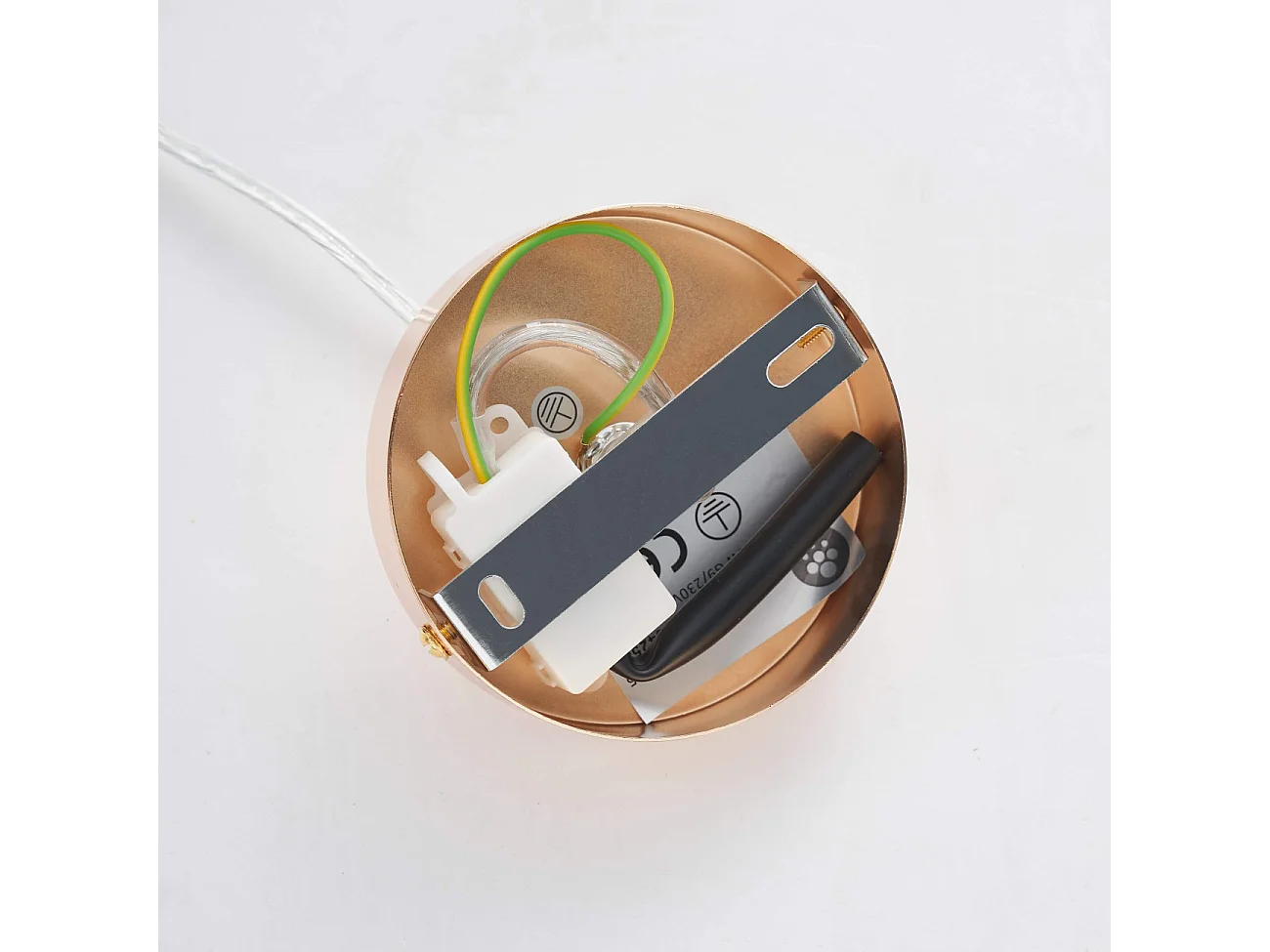 Suspension grappe décorative boules en verre ambrées - Maeli