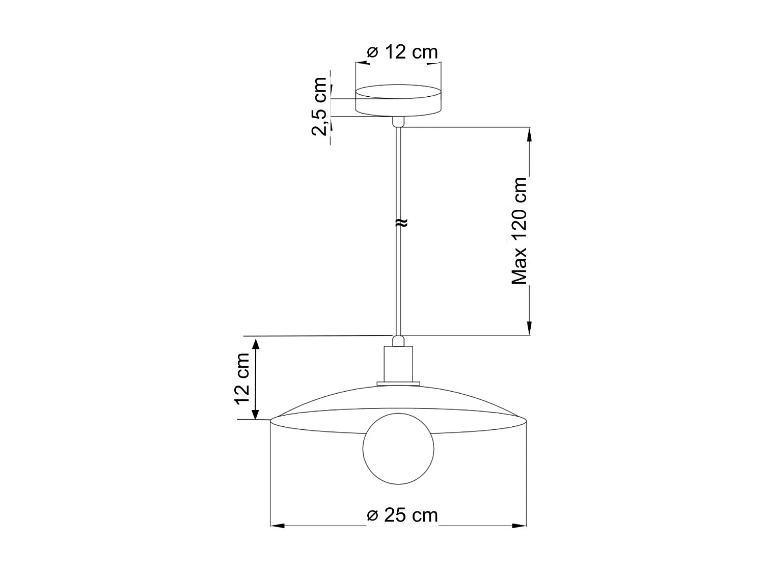 Suspension design en bois tourné et laiton doré - Yuli