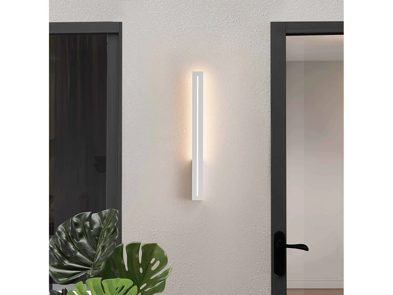 Applique LED blanche rectangulaire à éclairage indirect IP54 - Noméris