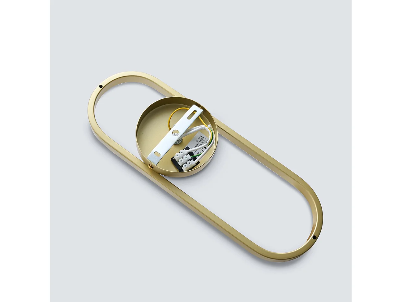 Applique murale vintage dorée clair à verre transparent - Belisto