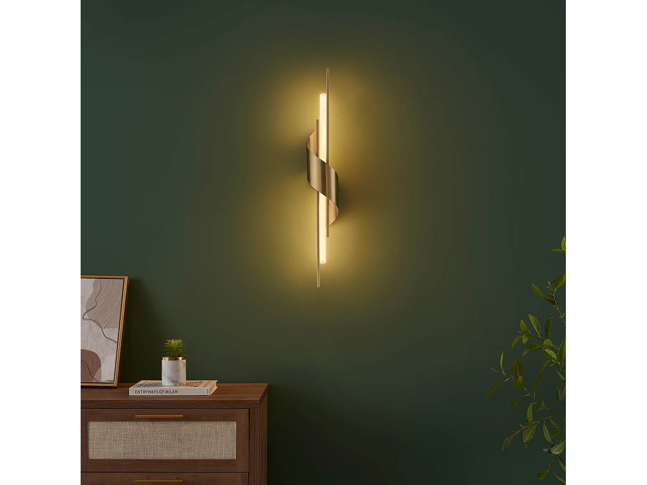 Applique LED dorée minimaliste et longiligne 18W - Zénaïa