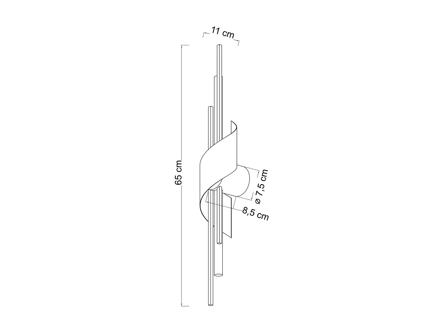 Applique LED dorée minimaliste et longiligne 18W - Zénaïa