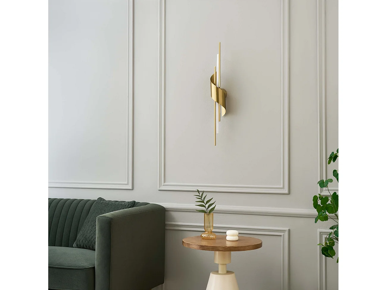 Applique LED dorée minimaliste et longiligne 18W - Zénaïa
